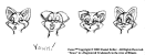 This model sheet shows my facial expressions as I yawn