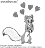 Foxee receiving an airmail letter from her significant someone.  This illustration was published in the 2007 Furry Weekend Atlanta convention book