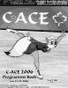 Foxee gracefully figure skating on a proposed cover for the C-ACE Furry Convention Program Book.