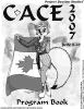 This proposed cover design for the 2007 C-ACE convention program book shows Foxee as a Canadian figure skater being awarded a medal.