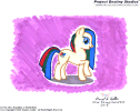 Coco, an MLP:FiM-style Earth Pony themed after the Tandy-RadioShack TRS-80 Color Computer 3.  This drawing was created for the Glenside Color Computer Club's 22nd Annual Chicago CoCoFEST convention.